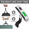 imageBAGAIL Digital Luggage Scale 110lbs Hanging Baggage Scale with Backlit LCD Display Portable Suitcase Weighing Scale Travel Luggage Weight Scale with Hook Strong Straps for TravelersSilverSilver