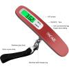 imageBAGAIL Digital Luggage Scale 110lbs Hanging Baggage Scale with Backlit LCD Display Portable Suitcase Weighing Scale Travel Luggage Weight Scale with Hook Strong Straps for TravelersRed