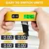 imageBAGAIL Digital Luggage Scale 110lbs Hanging Baggage Scale with Backlit LCD Display Portable Suitcase Weighing Scale Travel Luggage Weight Scale with Hook Strong Straps for TravelersYellow with temperature
