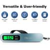 imageBAGAIL Digital Luggage Scale 110lbs Hanging Baggage Scale with Backlit LCD Display Portable Suitcase Weighing Scale Travel Luggage Weight Scale with Hook Strong Straps for TravelersBlue