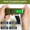 imageBAGAIL Digital Luggage Scale 110lbs Hanging Baggage Scale with Backlit LCD Display Portable Suitcase Weighing Scale Travel Luggage Weight Scale with Hook Strong Straps for TravelersOlive Green with temperature