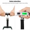 imageBAGAIL Digital Luggage Scale 110lbs Hanging Baggage Scale with Backlit LCD Display Portable Suitcase Weighing Scale Travel Luggage Weight Scale with Hook Strong Straps for TravelersAsh SilverTemp