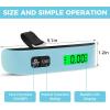 imageBAGAIL Digital Luggage Scale 110lbs Hanging Baggage Scale with Backlit LCD Display Portable Suitcase Weighing Scale Travel Luggage Weight Scale with Hook Strong Straps for TravelersMint with temperature