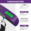 imageBAGAIL Digital Luggage Scale 110lbs Hanging Baggage Scale with Backlit LCD Display Portable Suitcase Weighing Scale Travel Luggage Weight Scale with Hook Strong Straps for TravelersPurple with temperature