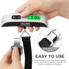 imageBAGAIL Digital Luggage Scale 110lbs Hanging Baggage Scale with Backlit LCD Display Portable Suitcase Weighing Scale Travel Luggage Weight Scale with Hook Strong Straps for TravelersSilverSilver