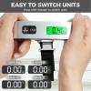 imageBAGAIL Digital Luggage Scale 110lbs Hanging Baggage Scale with Backlit LCD Display Portable Suitcase Weighing Scale Travel Luggage Weight Scale with Hook Strong Straps for TravelersSilverSilver