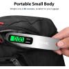 imageBAGAIL Digital Luggage Scale 110lbs Hanging Baggage Scale with Backlit LCD Display Portable Suitcase Weighing Scale Travel Luggage Weight Scale with Hook Strong Straps for TravelersSilver