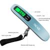 imageBAGAIL Digital Luggage Scale 110lbs Hanging Baggage Scale with Backlit LCD Display Portable Suitcase Weighing Scale Travel Luggage Weight Scale with Hook Strong Straps for TravelersBlue