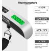 imageBAGAIL Digital Luggage Scale 110lbs Hanging Baggage Scale with Backlit LCD Display Portable Suitcase Weighing Scale Travel Luggage Weight Scale with Hook Strong Straps for TravelersAsh SilverTemp