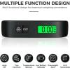 imageBAGAIL Digital Luggage Scale 110lbs Hanging Baggage Scale with Backlit LCD Display Portable Suitcase Weighing Scale Travel Luggage Weight Scale with Hook Strong Straps for TravelersBlack with temperature
