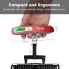 imageBAGAIL Digital Luggage Scale 110lbs Hanging Baggage Scale with Backlit LCD Display Portable Suitcase Weighing Scale Travel Luggage Weight Scale with Hook Strong Straps for TravelersRed