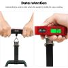 imageBAGAIL Digital Luggage Scale 110lbs Hanging Baggage Scale with Backlit LCD Display Portable Suitcase Weighing Scale Travel Luggage Weight Scale with Hook Strong Straps for TravelersRed with temperature