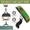 imageBAGAIL Digital Luggage Scale 110lbs Hanging Baggage Scale with Backlit LCD Display Portable Suitcase Weighing Scale Travel Luggage Weight Scale with Hook Strong Straps for TravelersOlive Green with temperature
