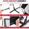 imageBAGAIL Football Throwing Net  5 or 9 Target Pockets Easy Setup HeavyDuty  Portable QB Accuracy Trainer Fun Target Practice Net for Football with Carry BagRed