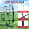 imageBAGAIL Football Throwing Net  5 or 9 Target Pockets Easy Setup HeavyDuty  Portable QB Accuracy Trainer Fun Target Practice Net for Football with Carry BagBlack
