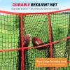 imageBAGAIL Football Throwing Net  5 or 9 Target Pockets Easy Setup HeavyDuty  Portable QB Accuracy Trainer Fun Target Practice Net for Football with Carry BagRed