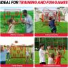 imageBAGAIL Football Throwing Net  5 or 9 Target Pockets Easy Setup HeavyDuty  Portable QB Accuracy Trainer Fun Target Practice Net for Football with Carry BagRed