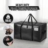imageBAGAIL Heavy Duty Moving Bags with Strong Handle Extra Large Moving Boxes Storage Tote for Clothes College Moving SuppliesClear 6 PackBlack