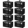 imageBAGAIL Heavy Duty Moving Bags with Strong Handle Extra Large Moving Boxes Storage Tote for Clothes College Moving SuppliesClear 6 PackBlack