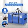 imageBAGAIL Heavy Duty Moving Bags with Strong Handle Extra Large Moving Boxes Storage Tote for Clothes College Moving SuppliesClear 6 PackBlue