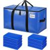 imageBAGAIL Heavy Duty Moving Bags with Strong Handle Extra Large Moving Boxes Storage Tote for Clothes College Moving SuppliesClear 6 PackBlue