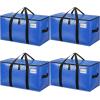 imageBAGAIL Heavy Duty Moving Bags with Strong Handle Extra Large Moving Boxes Storage Tote for Clothes College Moving SuppliesClear 6 PackBlue