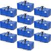 imageBAGAIL Heavy Duty Moving Bags with Strong Handle Extra Large Moving Boxes Storage Tote for Clothes College Moving SuppliesClear 6 PackBlue