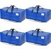 imageBAGAIL Heavy Duty Moving Bags with Strong Handle Extra Large Moving Boxes Storage Tote for Clothes College Moving SuppliesClear 6 PackBlue