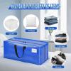 imageBAGAIL Heavy Duty Moving Bags with Strong Handle Extra Large Moving Boxes Storage Tote for Clothes College Moving SuppliesClear 6 PackBlue