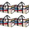 imageBAGAIL Heavy Duty Moving Bags with Strong Handle Extra Large Moving Boxes Storage Tote for Clothes College Moving SuppliesClear 6 PackClear