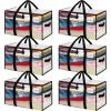 imageBAGAIL Heavy Duty Moving Bags with Strong Handle Extra Large Moving Boxes Storage Tote for Clothes College Moving SuppliesClear 6 PackClear