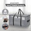 imageBAGAIL Heavy Duty Moving Bags with Strong Handle Extra Large Moving Boxes Storage Tote for Clothes College Moving SuppliesClear 6 PackGrey