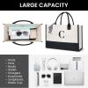 imageBAGAIL Initial Tote Bag Personalized Birthday Gifts for Women Teacher Friends Mom Wedding Monogrammed Beach BagIvory1pcs