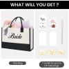 imageBAGAIL Initial Tote Bag Personalized Birthday Gifts for Women Teacher Friends Mom Wedding Monogrammed Beach BagIvory1pcs