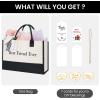 imageBAGAIL Initial Tote Bag Personalized Birthday Gifts for Women Teacher Friends Mom Wedding Monogrammed Beach BagIvory1pcs