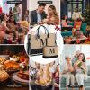 imageBAGAIL Initial Tote Bag Personalized Birthday Gifts for Women Teacher Friends Mom Wedding Monogrammed Beach BagJute Brown2pcs