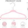 imageBAGAIL Kids Velvet Hangers 11 Inches Childrens Clothes Hangers NonSlip Baby Hangers for InfantToddler Black50packBlush Pink