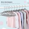 imageBAGAIL Kids Velvet Hangers 11 Inches Childrens Clothes Hangers NonSlip Baby Hangers for InfantToddler Black50packGray