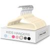 imageBAGAIL Kids Velvet Hangers 11 Inches Childrens Clothes Hangers NonSlip Baby Hangers for InfantToddler Black50packIvory