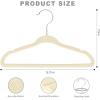 imageBAGAIL Kids Velvet Hangers 11 Inches Childrens Clothes Hangers NonSlip Baby Hangers for InfantToddler Black50packIvory