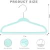 imageBAGAIL Kids Velvet Hangers 11 Inches Childrens Clothes Hangers NonSlip Baby Hangers for InfantToddler Black50packMint