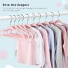 imageBAGAIL Kids Velvet Hangers 11 Inches Childrens Clothes Hangers NonSlip Baby Hangers for InfantToddler Black50packPink