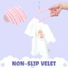 imageBAGAIL Kids Velvet Hangers 11 Inches Childrens Clothes Hangers NonSlip Baby Hangers for InfantToddler Black50packPink15