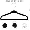 imageBAGAIL Kids Velvet Hangers 11 Inches Childrens Clothes Hangers NonSlip Baby Hangers for InfantToddler Grey50packBlack