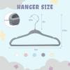 imageBAGAIL Kids Velvet Hangers 11 Inches Childrens Clothes Hangers NonSlip Baby Hangers for InfantToddler Grey50packGrey15