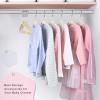 imageBAGAIL Kids Velvet Hangers 11 Inches Childrens Clothes Hangers NonSlip Baby Hangers for InfantToddler Grey50packIvory