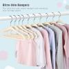 imageBAGAIL Kids Velvet Hangers 11 Inches Childrens Clothes Hangers NonSlip Baby Hangers for InfantToddler Grey50packIvory