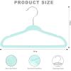 imageBAGAIL Kids Velvet Hangers 11 Inches Childrens Clothes Hangers NonSlip Baby Hangers for InfantToddler Grey50packMint