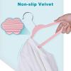 imageBAGAIL Kids Velvet Hangers 11 Inches Childrens Clothes Hangers NonSlip Baby Hangers for InfantToddler Grey50packPink