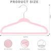 imageBAGAIL Kids Velvet Hangers 11 Inches Childrens Clothes Hangers NonSlip Baby Hangers for InfantToddler Grey50packPink